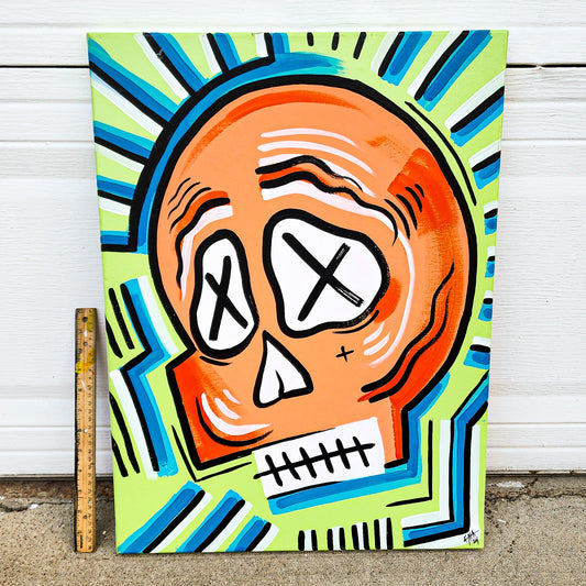SALE - Skull Abstract Canvas 18"x24"