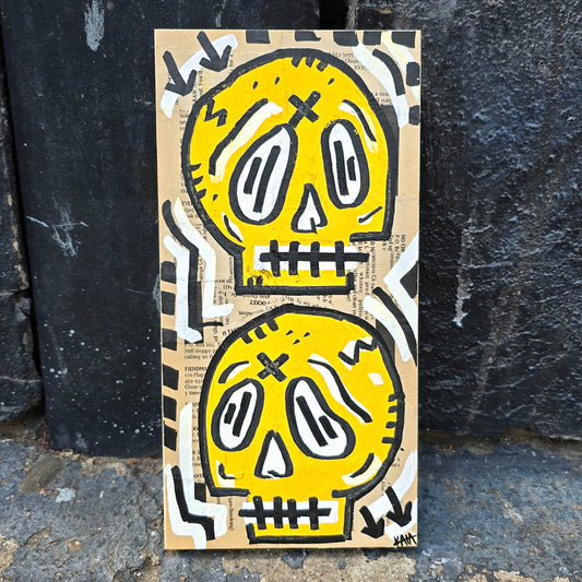 Skull Panel 6"x12", Yellow