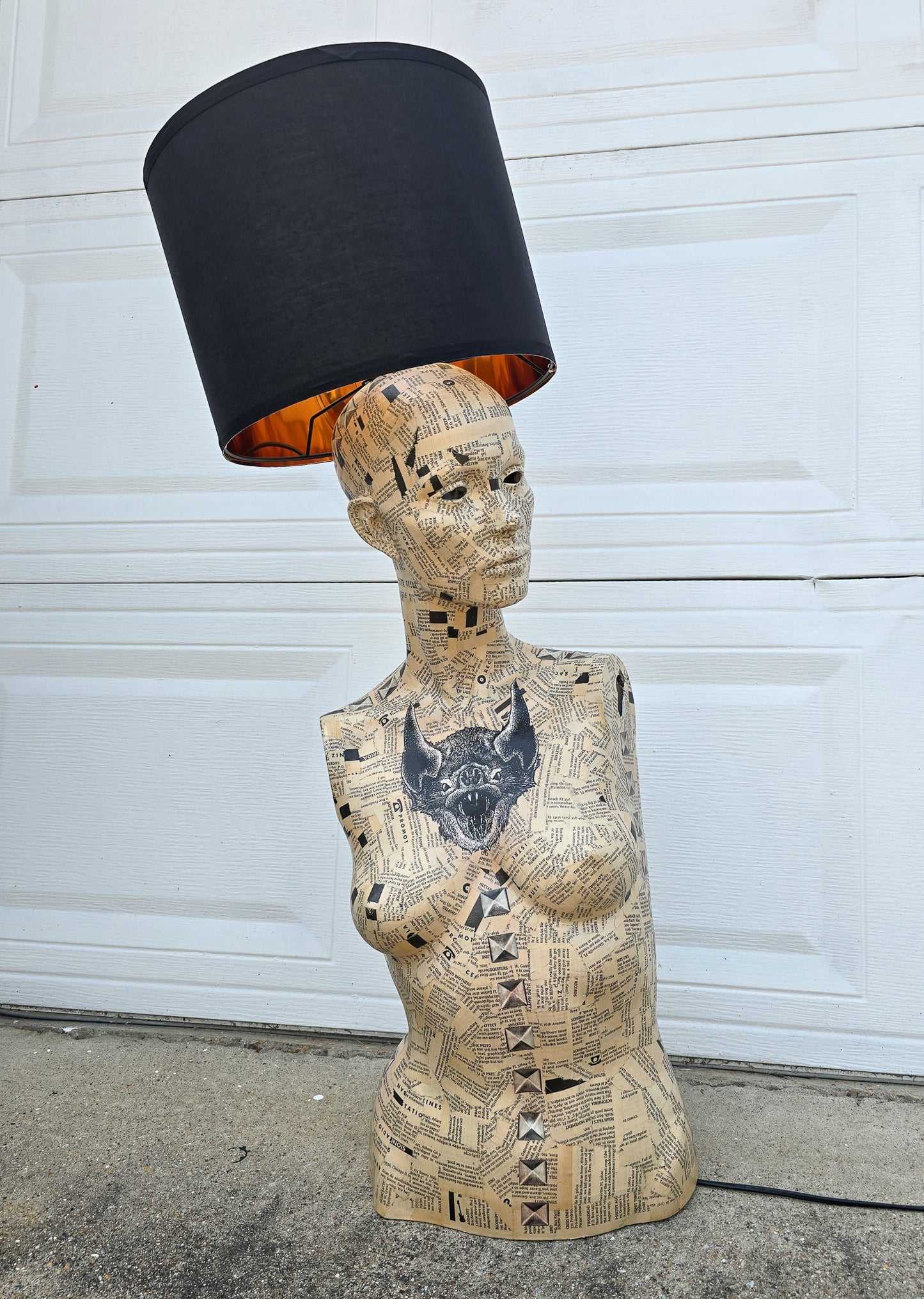 Punk Bat Mannequin Lamp