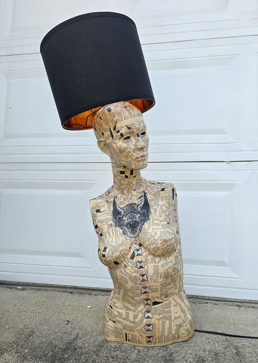 Punk Bat Mannequin Lamp
