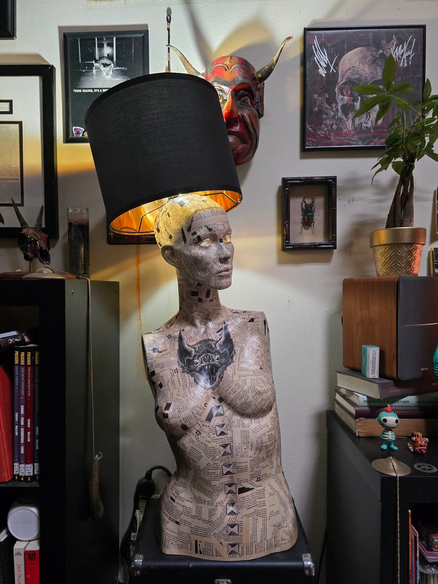 Punk Bat Mannequin Lamp