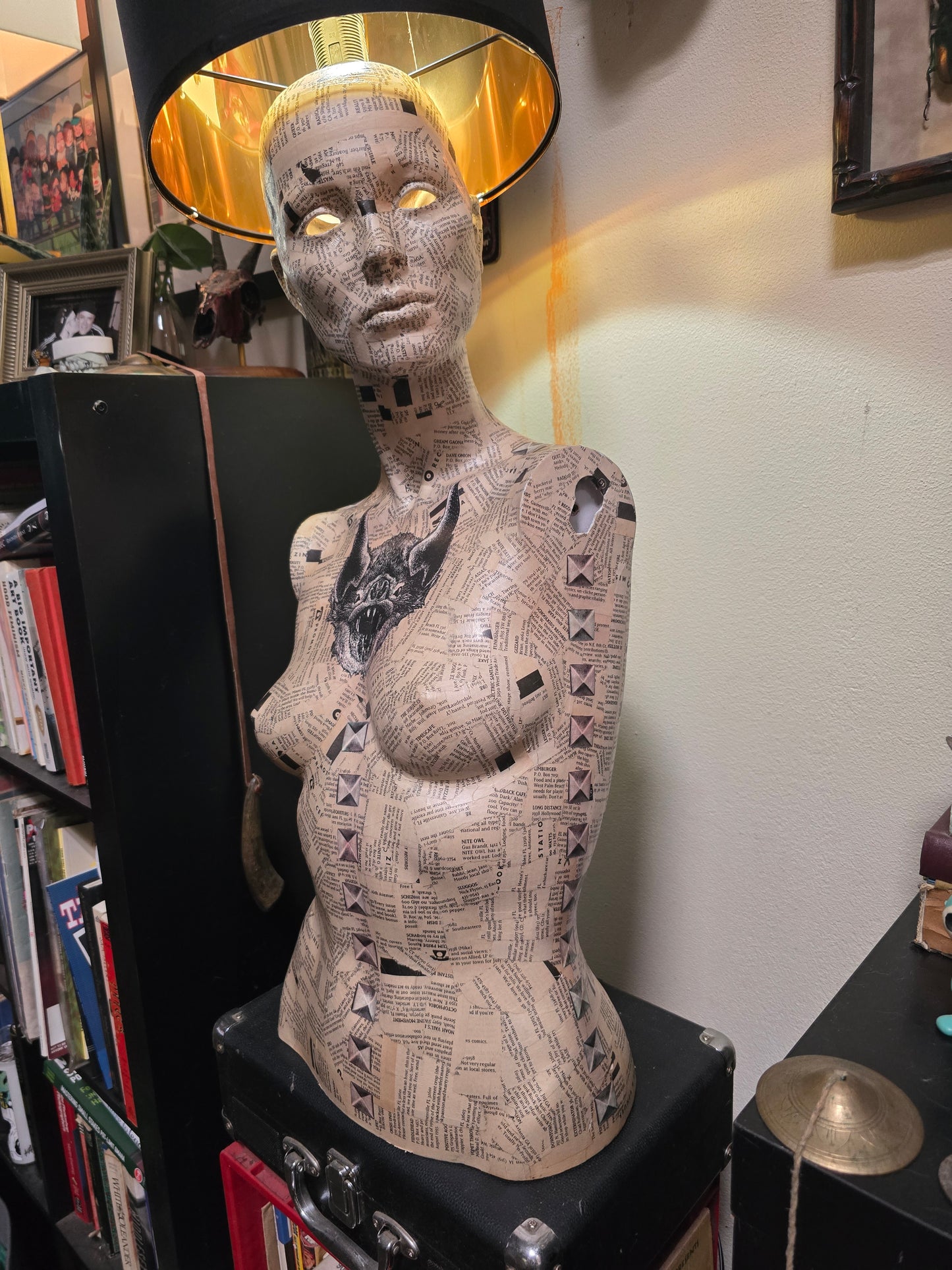 Punk Bat Mannequin Lamp