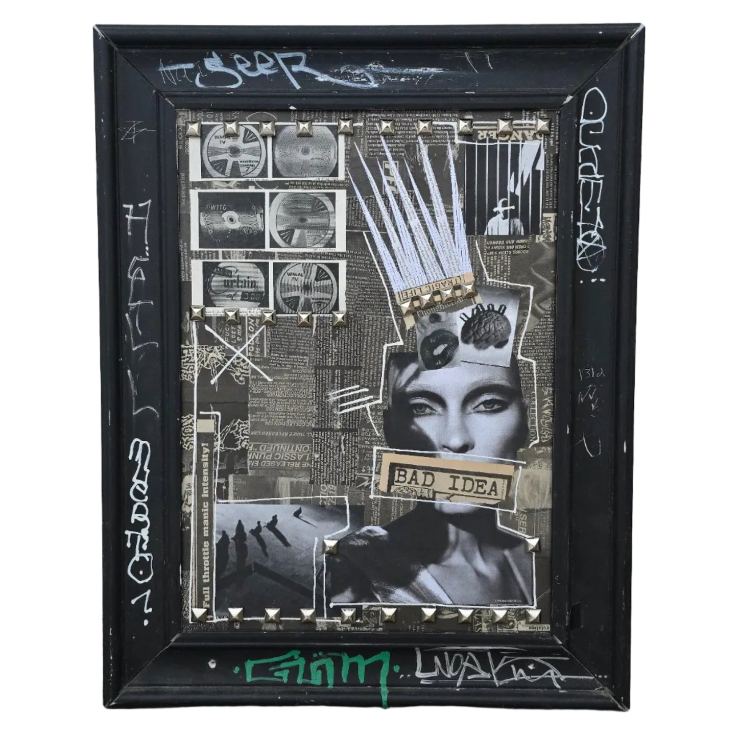 "Bad Idea" 22"x28" Mixed Media, Framed