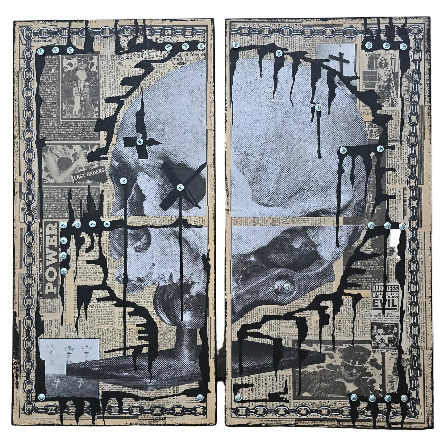 "Power" 24"x24" Mixed Media on Wood