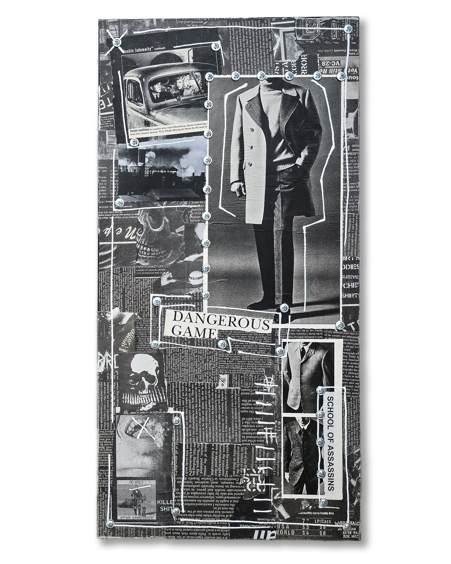 "Dangerous Game" 12"x24" Mixed Media on Wood