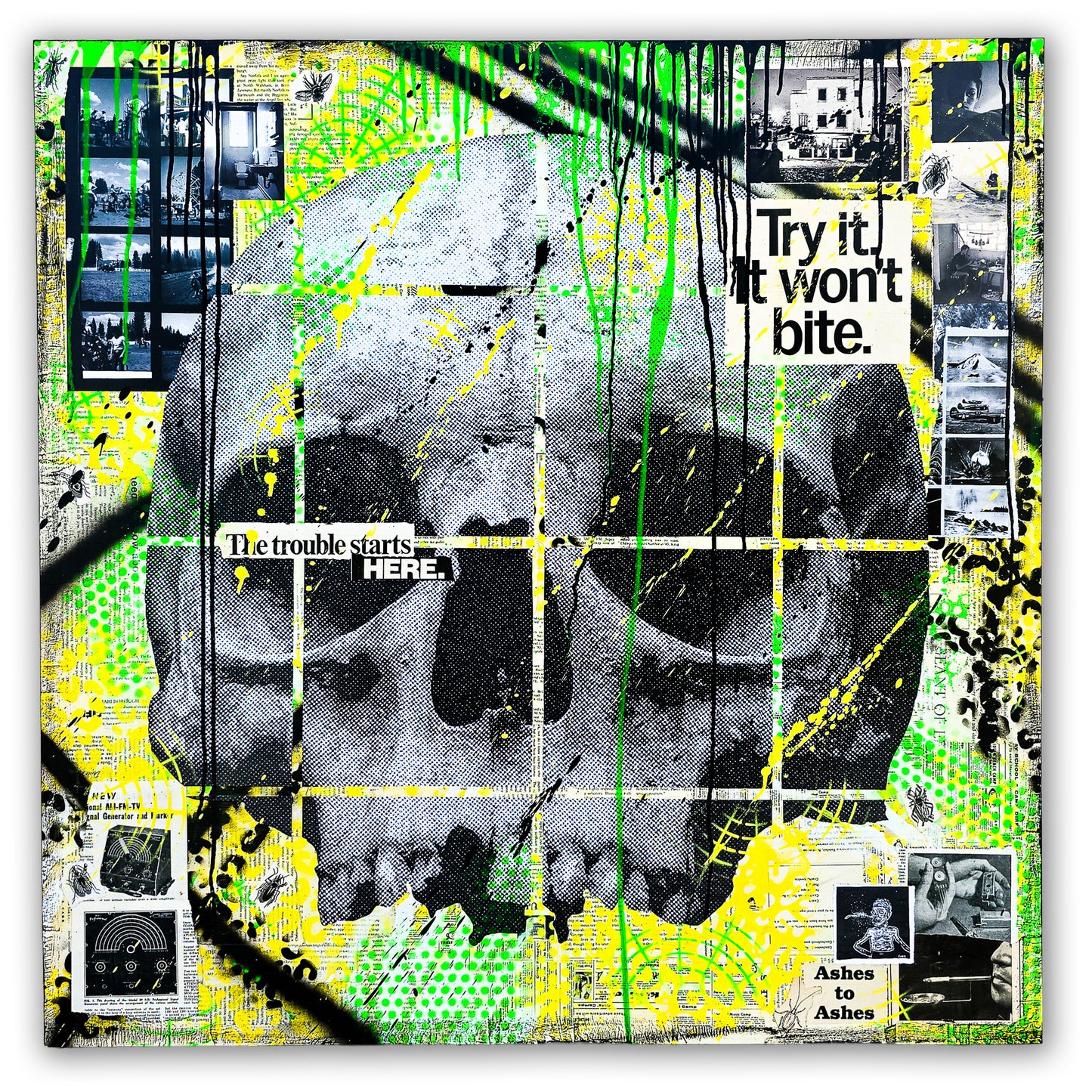 "The Trouble Starts Here", 36"x36"