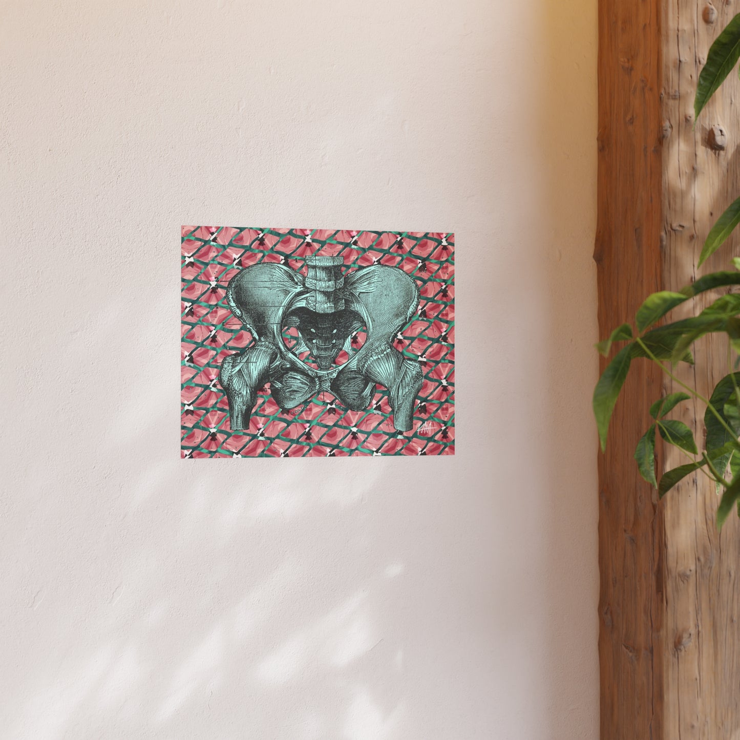 Pelvis (teal), Satin/Matte Archival Poster