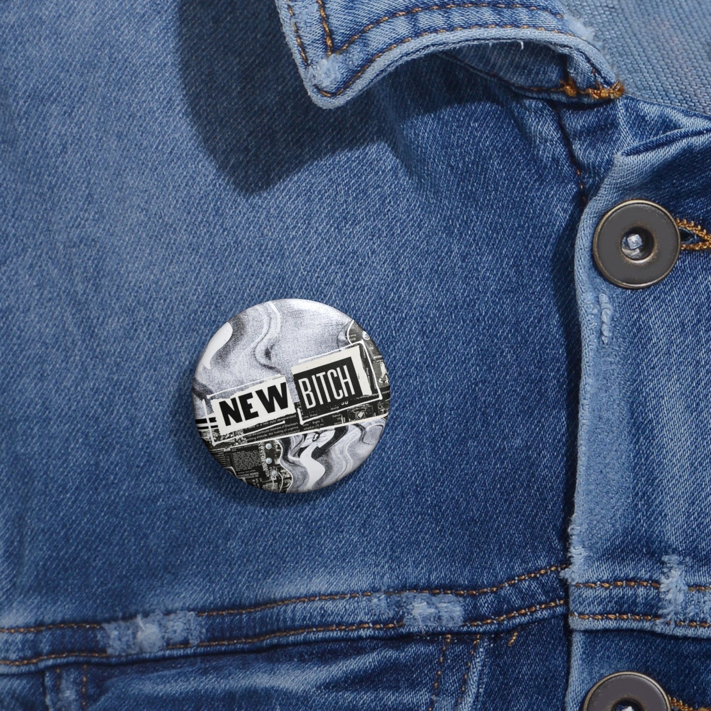 Custom Pin Button, New