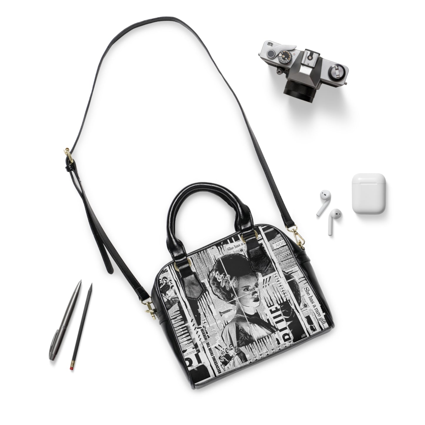 Bride, Shoulder Handbag with Crossbody Strap