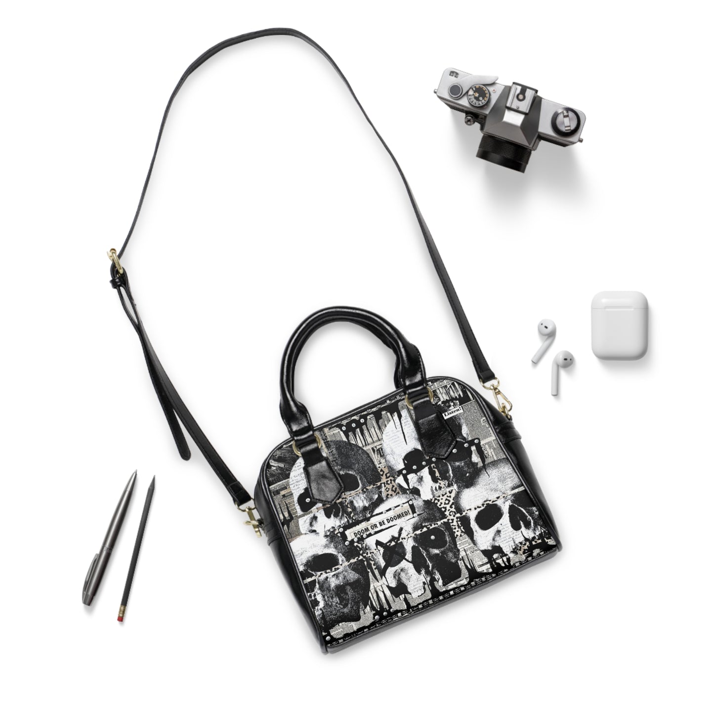 Skulls Quinte, Shoulder Handbag with Crossbody Strap