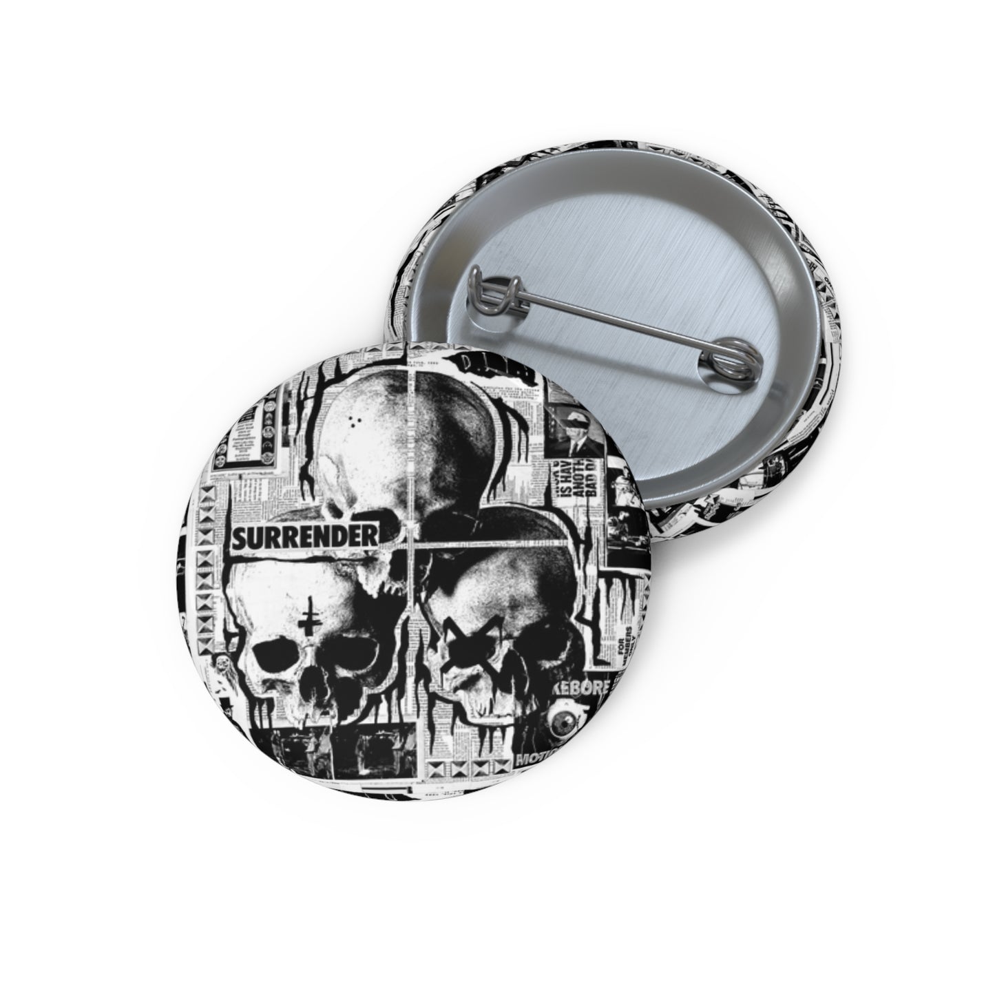 Custom Pin Button, Skulls