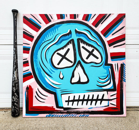 Skull Abstract Canvas 3'x3'