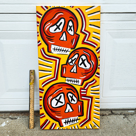Skull Abstract Canvas 12"x24"