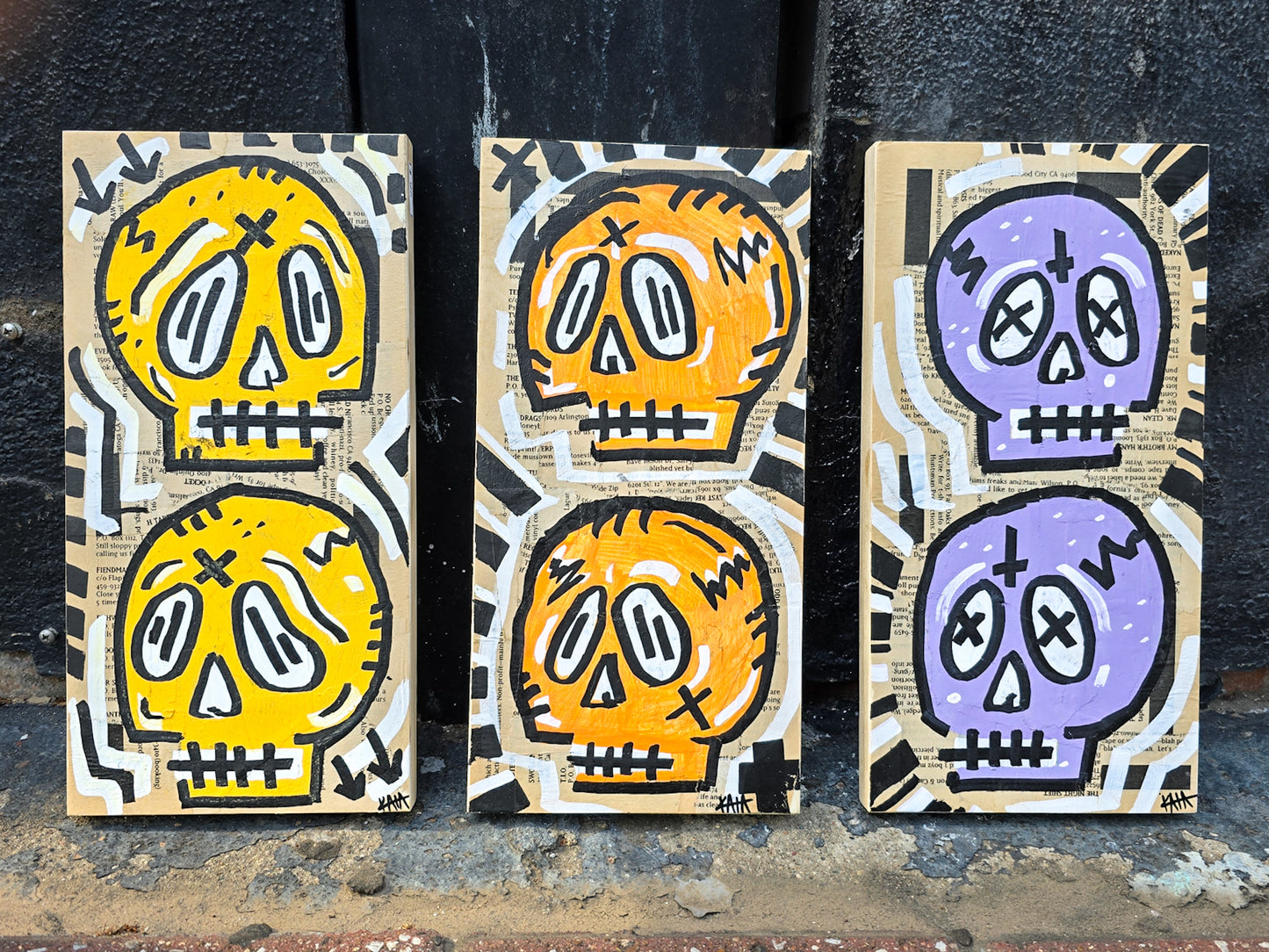 Skull Panel 6"x12", Purple
