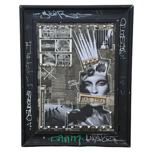 "Bad Idea" 22"x28" Mixed Media, Framed