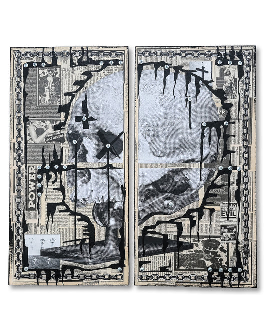 "Power" 24"x24" Mixed Media on Wood