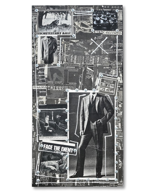 "Face The Enemy" 12"x24" Mixed Media on Wood