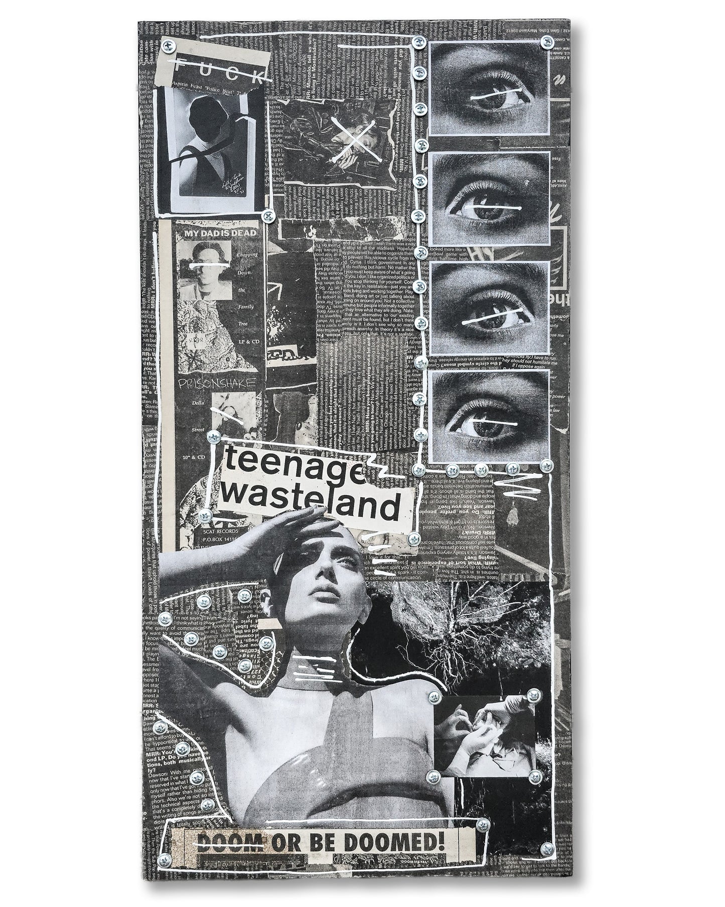 "Teenage Wasteland" 12"x24" Mixed Media on Wood