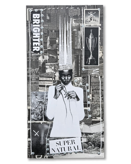 "Super Natural" 12"x24" Mixed Media on Wood