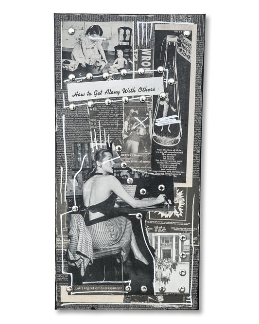 "How To Get Along With Others" 10"x20" Mixed Media on Canvas