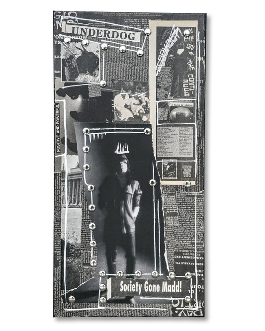 "Underdog" 10"x20" Mixed Media on Canvas