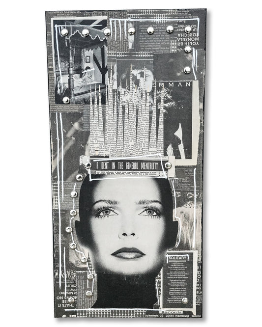 "A Dent In The General Mentality" 10"x20" Mixed Media on Canvas