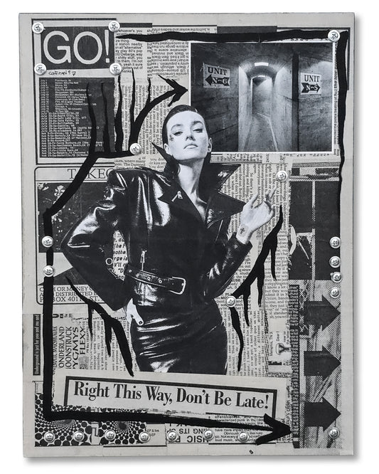 "Go!" 12"x16" Mixed Media on Wood