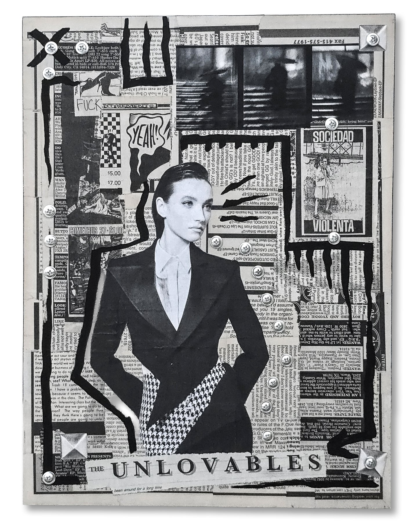 "The Unlovables" 12"x16" Mixed Media on Wood