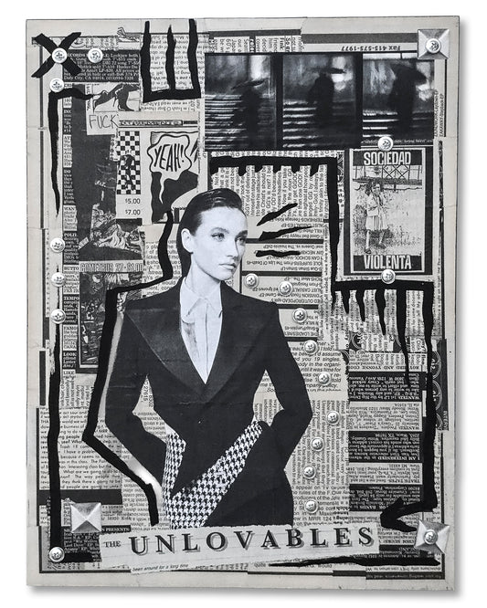 "The Unlovables" 12"x16" Mixed Media on Wood