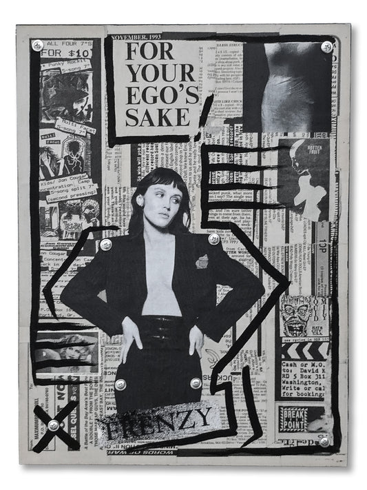 "For Your Ego's Sake" 12"x16" Mixed Media on Wood