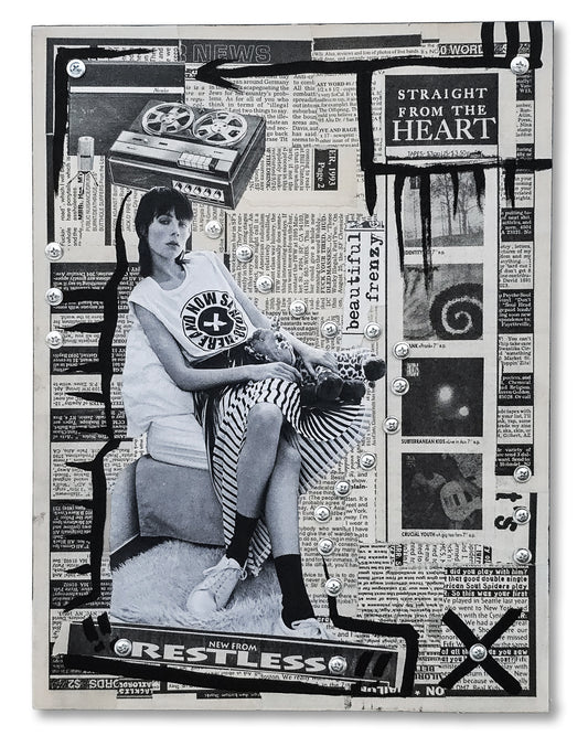 "Restless" 12"x16" Mixed Media on Wood