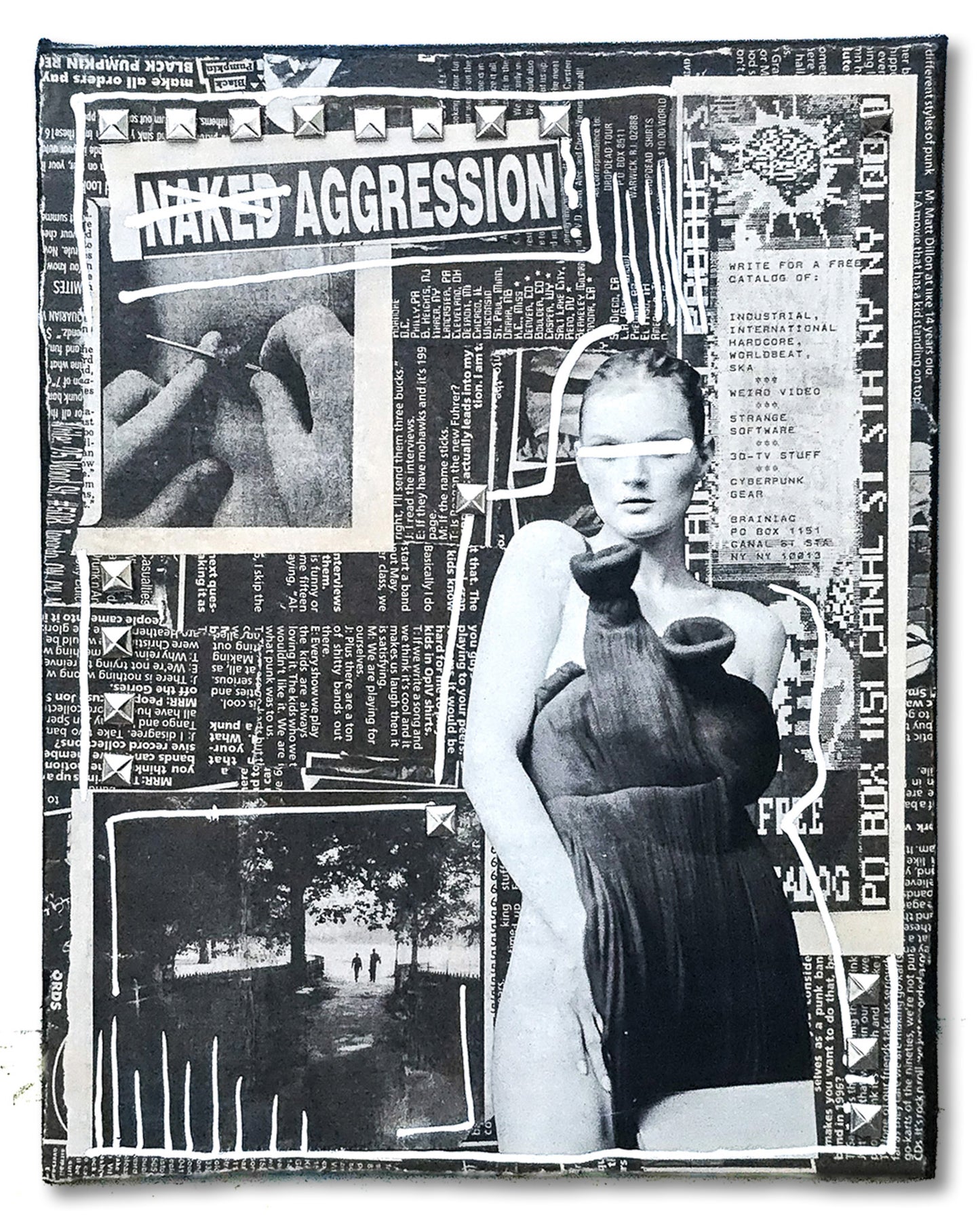 "Aggression" 11"x14" Mixed Media on Canvas