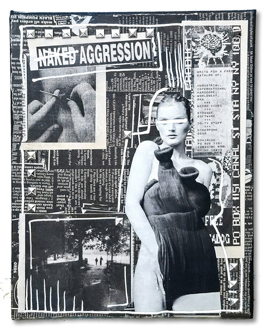 "Aggression" 11"x14" Mixed Media on Canvas