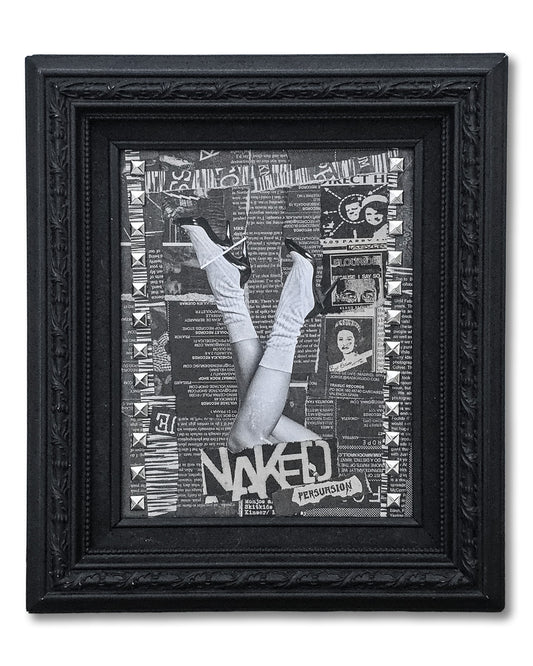 "Naked" 12"x14" Mixed Media, Framed
