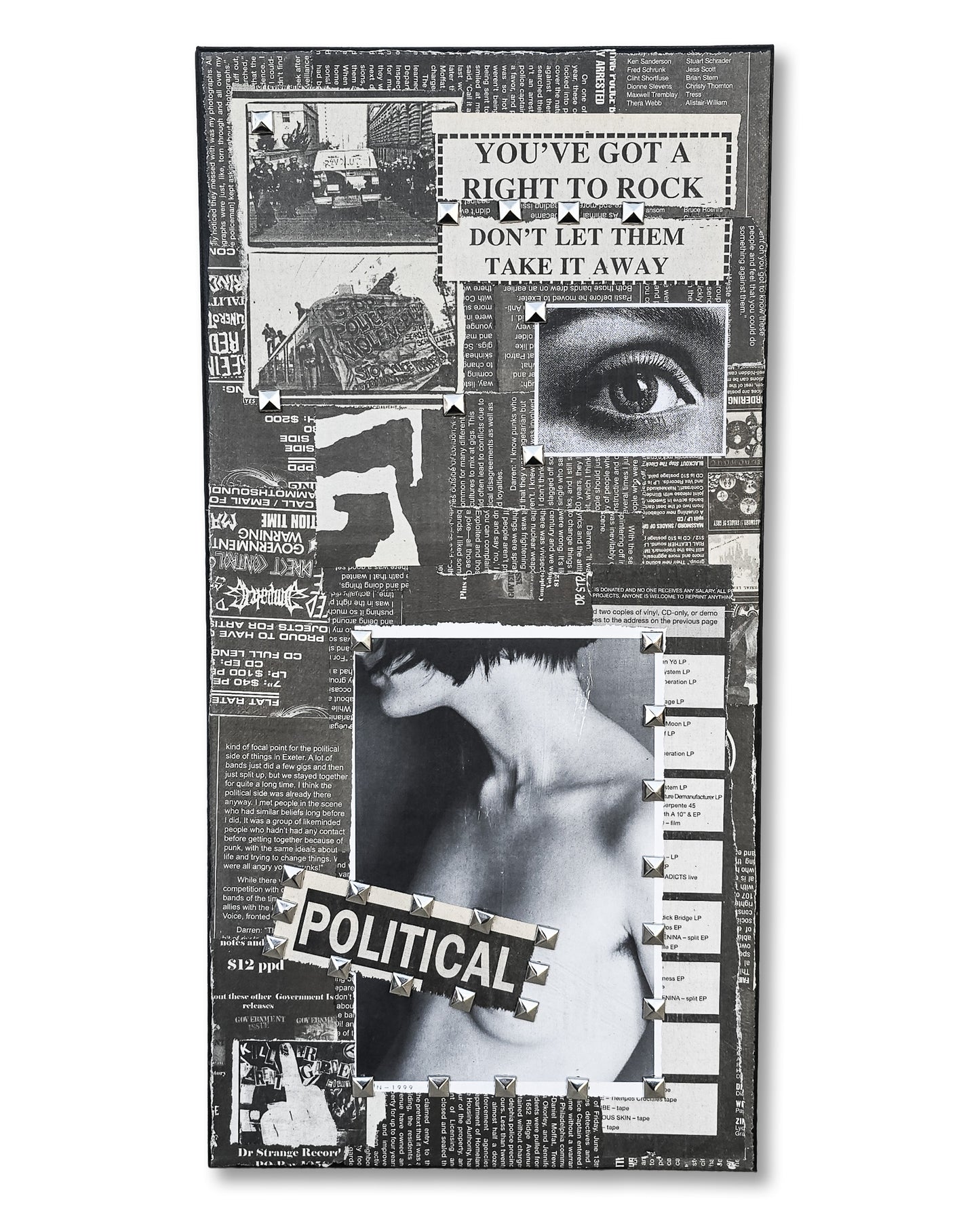 "Political / Don't Let Them" 10"x20" Mixed Media on Canvas