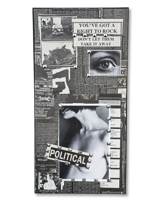 "Political / Don't Let Them" 10"x20" Mixed Media on Canvas