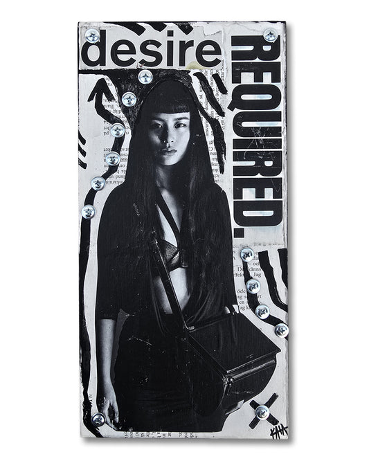 "Desire Required" 6"x12" Mixed Media on Wood
