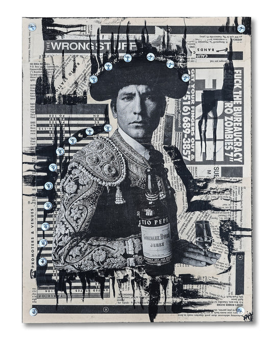 "The Wrong Stuff" 12"x16" Mixed Media on Wood