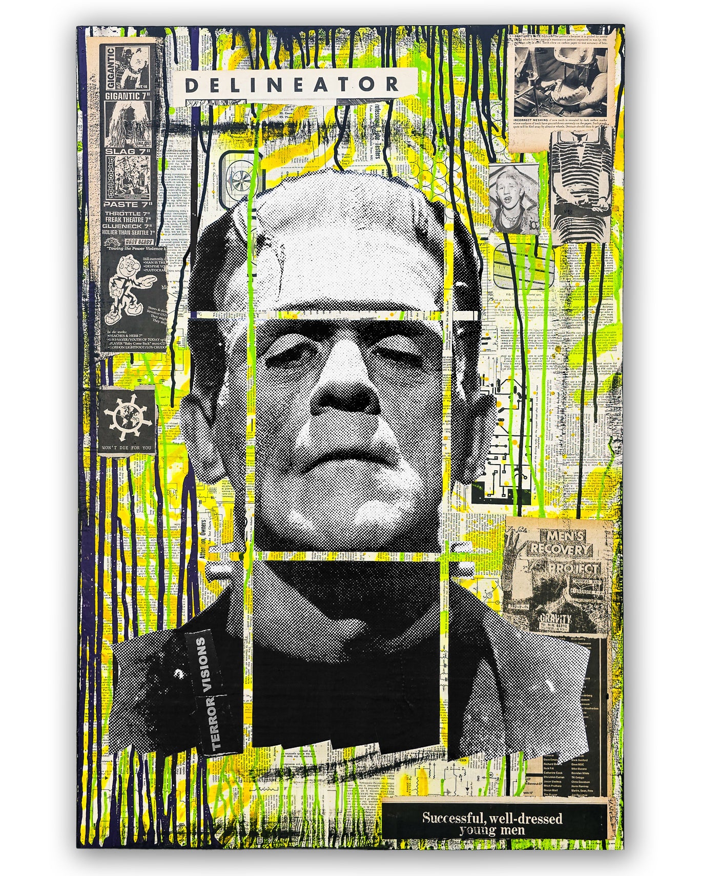 "The Monster" 24"x36" Wood Panel