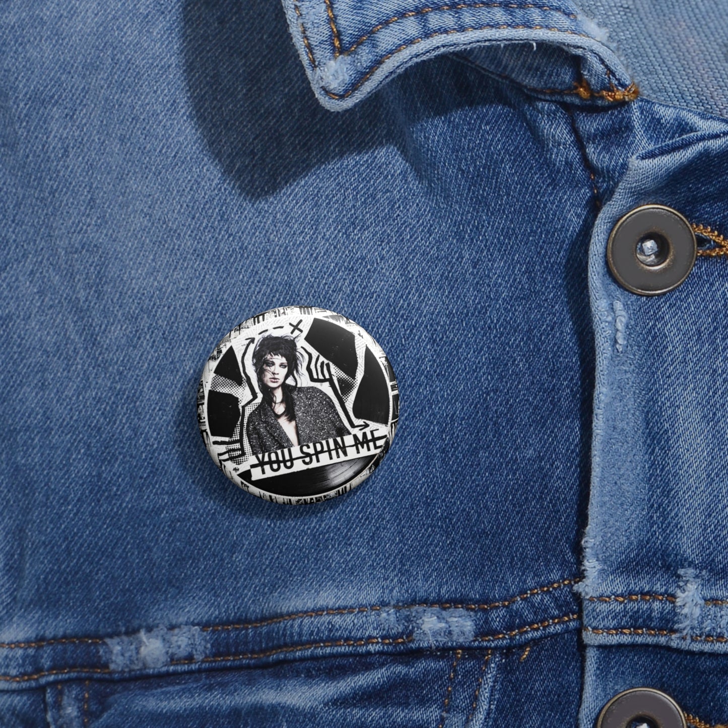 Custom Pin Button, Spin