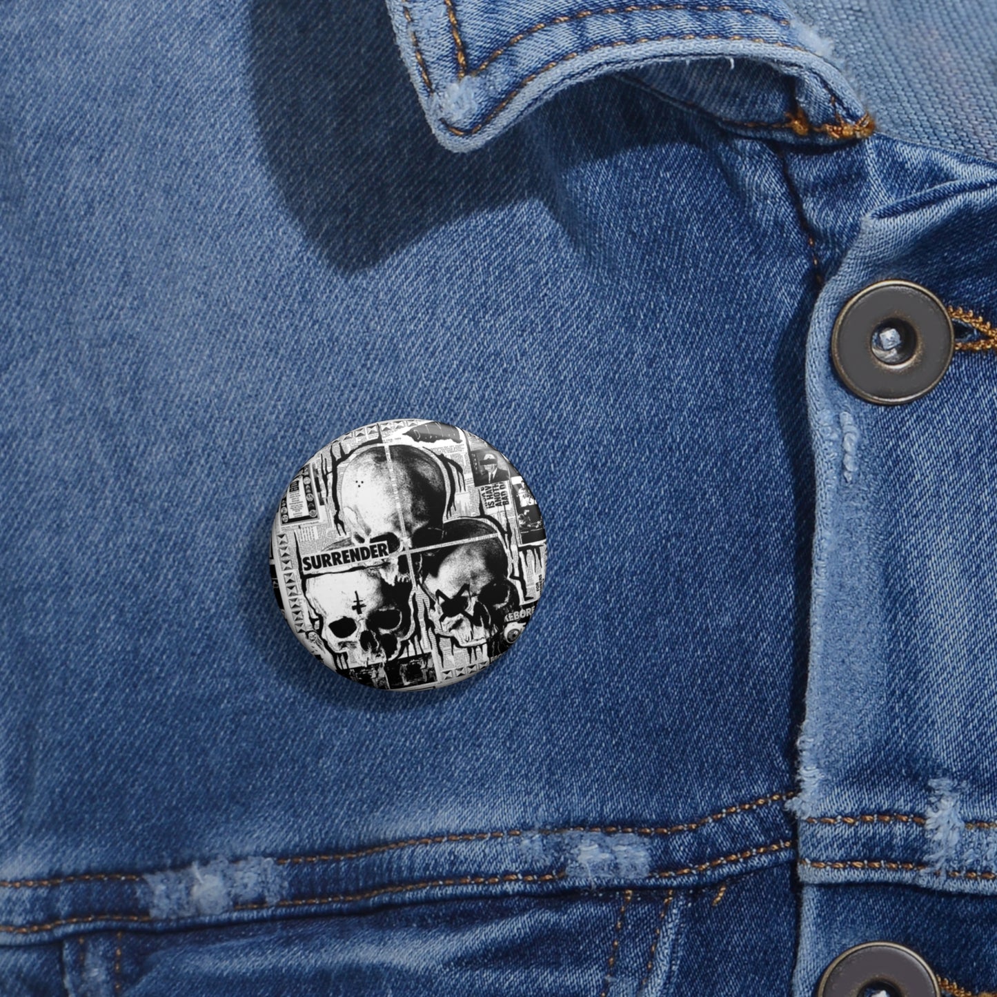 Custom Pin Button, Skulls