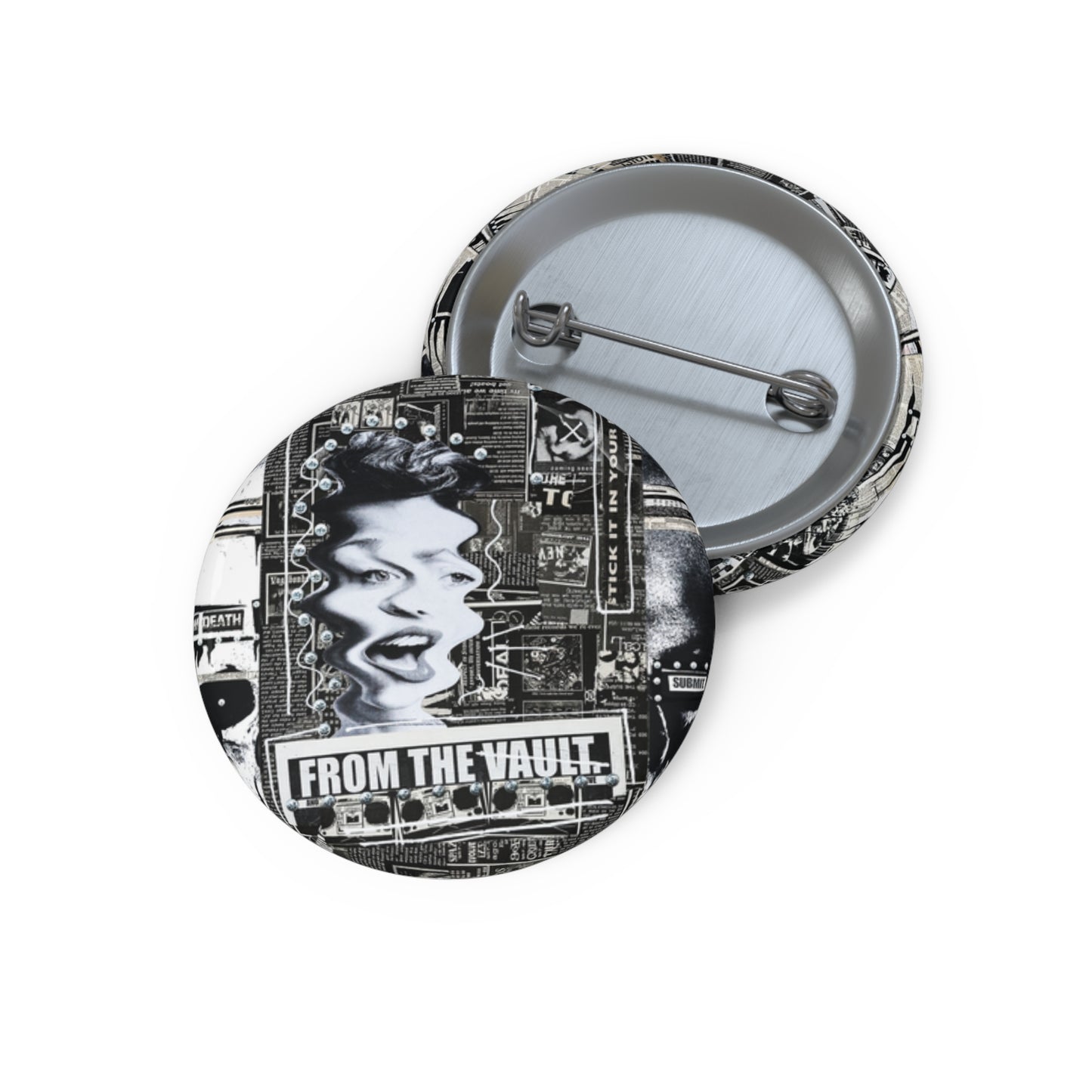 Custom Pin Button, Vault