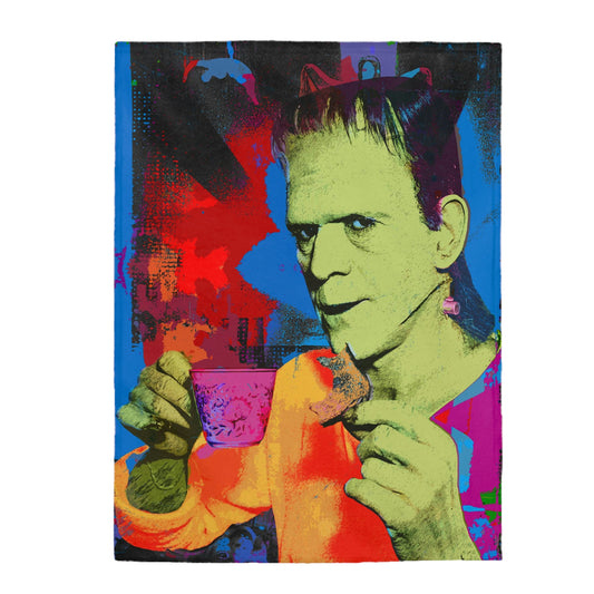 Velveteen Plush Blanket, Frankenstein's Monster